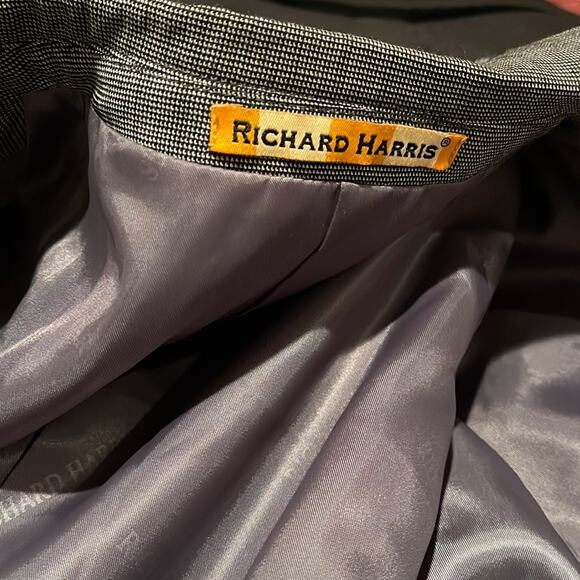 Richard Harris Men’s Wool Blazer Sport Coat Jacket Black Size 38S - Picture 9 of 13